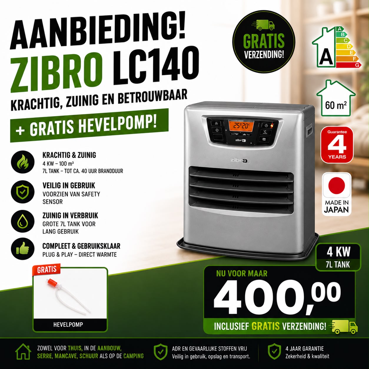Zibro LC-140 met gratis hevelpomp aanbieding
